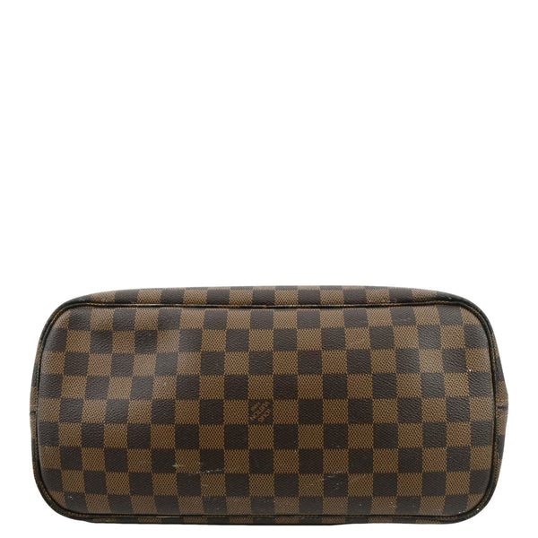 LOUIS VUITTON Neverfull MM Damier Ebene Shoulder Bag Brown