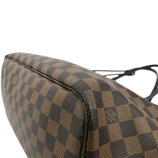 LOUIS VUITTON Neverfull MM Damier Ebene Shoulder Bag Brown