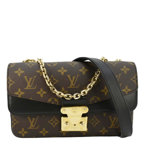 LOUIS VUITTON Marceau Monogram Canvas Shoulder Bag Black