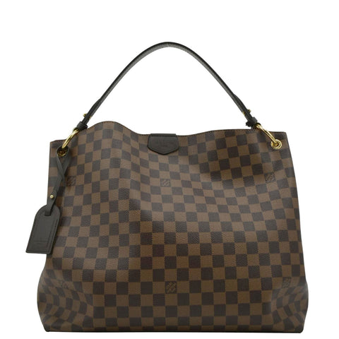 LOUIS VUITTON Graceful MM Damier Ebene Shoulder Bag Brown