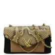 LOUIS VUITTON Very Python Leather Chain Crossbody Bag Black
