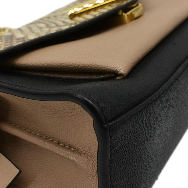 LOUIS VUITTON Very Python Leather Chain Crossbody Bag Black