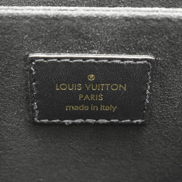 LOUIS VUITTON Very Python Leather Chain Crossbody Bag Black