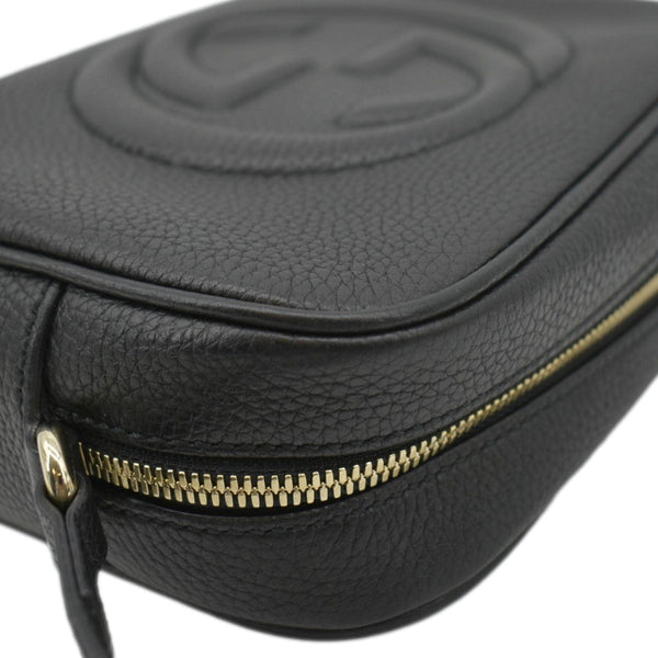 GUCCI  Soho Disco Leather Crossbody Bag Black 308364