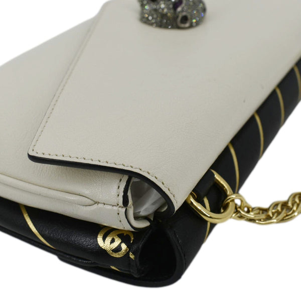 GUCCI Thiara Medium Double Smooth Leather Satchel Bag White/Black 524822