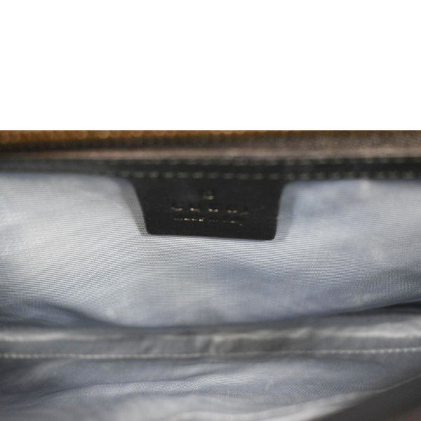 GUCCI Thiara Medium Double Smooth Leather Satchel Bag White/Black 524822