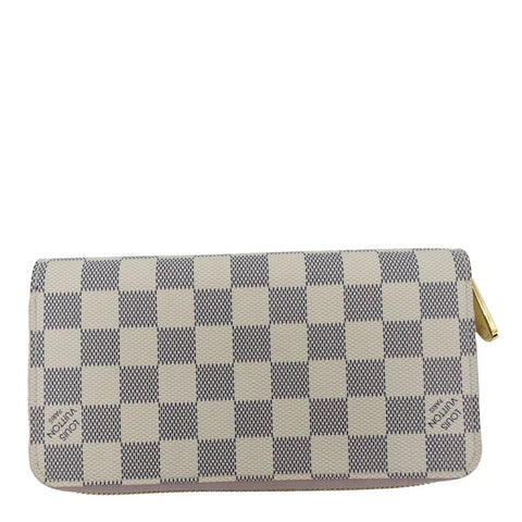 LOUIS VUITTON Damier Azur Zippy Wallet Rose ballerine