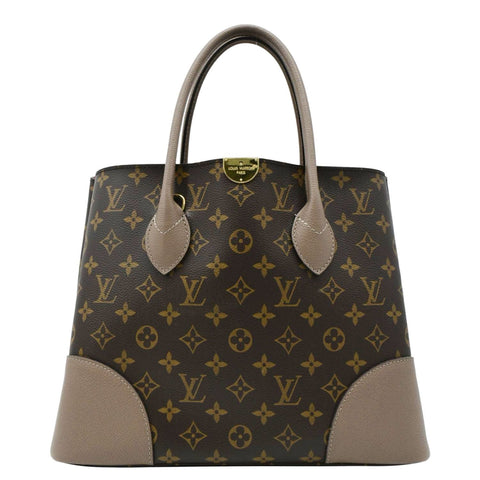 LOUIS VUITTON Flandrin Monogram Canvas Tote Shoulder Bag Brown