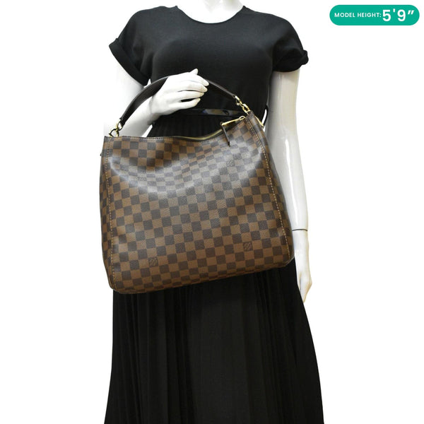LOUIS VUITTON Portobello PM Damier Ebene Shoulder Bag Brown