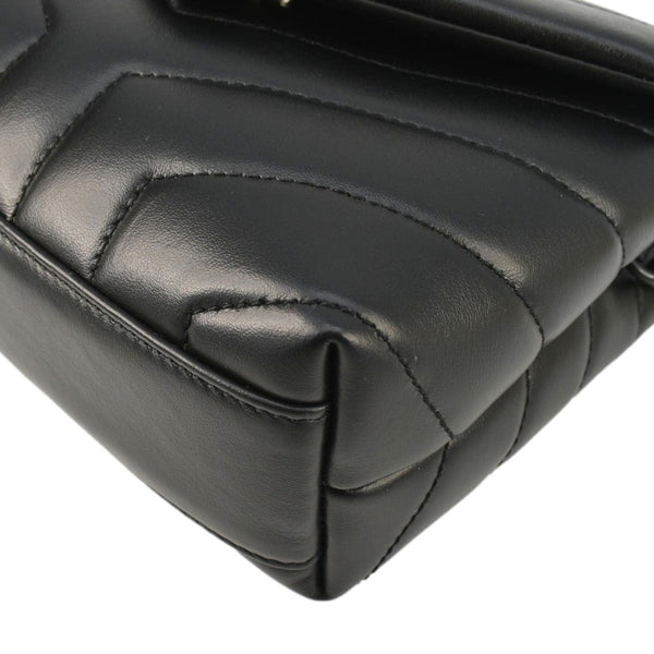 YVES SAINT LAURENT Loulou Toy Quilted Leather Crossbody Bag Black