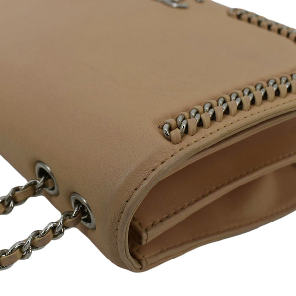 CHANEL Braided Chic Flap Small Leather Shoulder Bag Light Beige