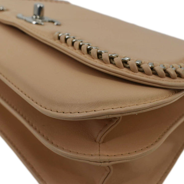 CHANEL Braided Chic Flap Small Leather Shoulder Bag Light Beige