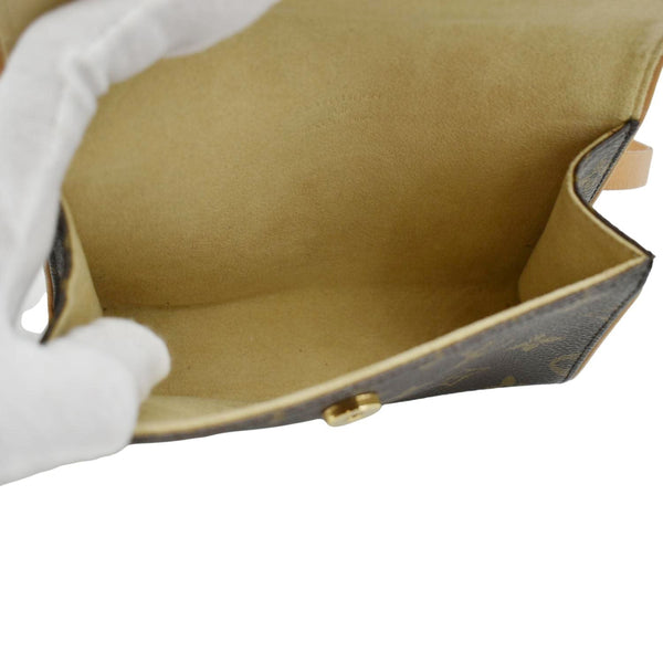 LOUIS VUITTON Pochette Florentine Monogram Canvas Waist Bag Brown