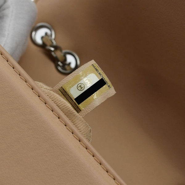 CHANEL Braided Chic Flap Small Leather Shoulder Bag Light Beige