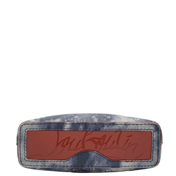 CHRISTIAN LOUBOUTIN Cabata Punk Mini Leather Crossbody Bag Blue