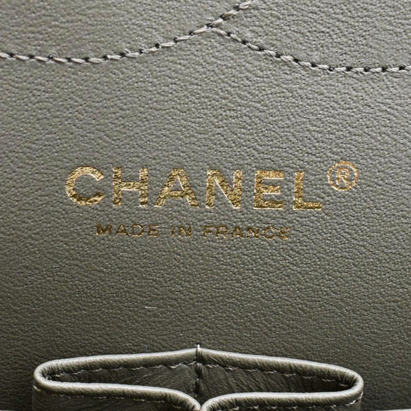 CHANEL Classic Jumbo Flap Chevron Leather Crossbody Bag Olive
