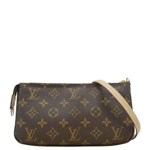 LOUIS VUITTON Pochette Monogram Canvas Accessoires Pouch Brown