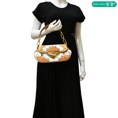 LOUIS VUITTON Marilyn Monogram Multicolor Satchel Bag White