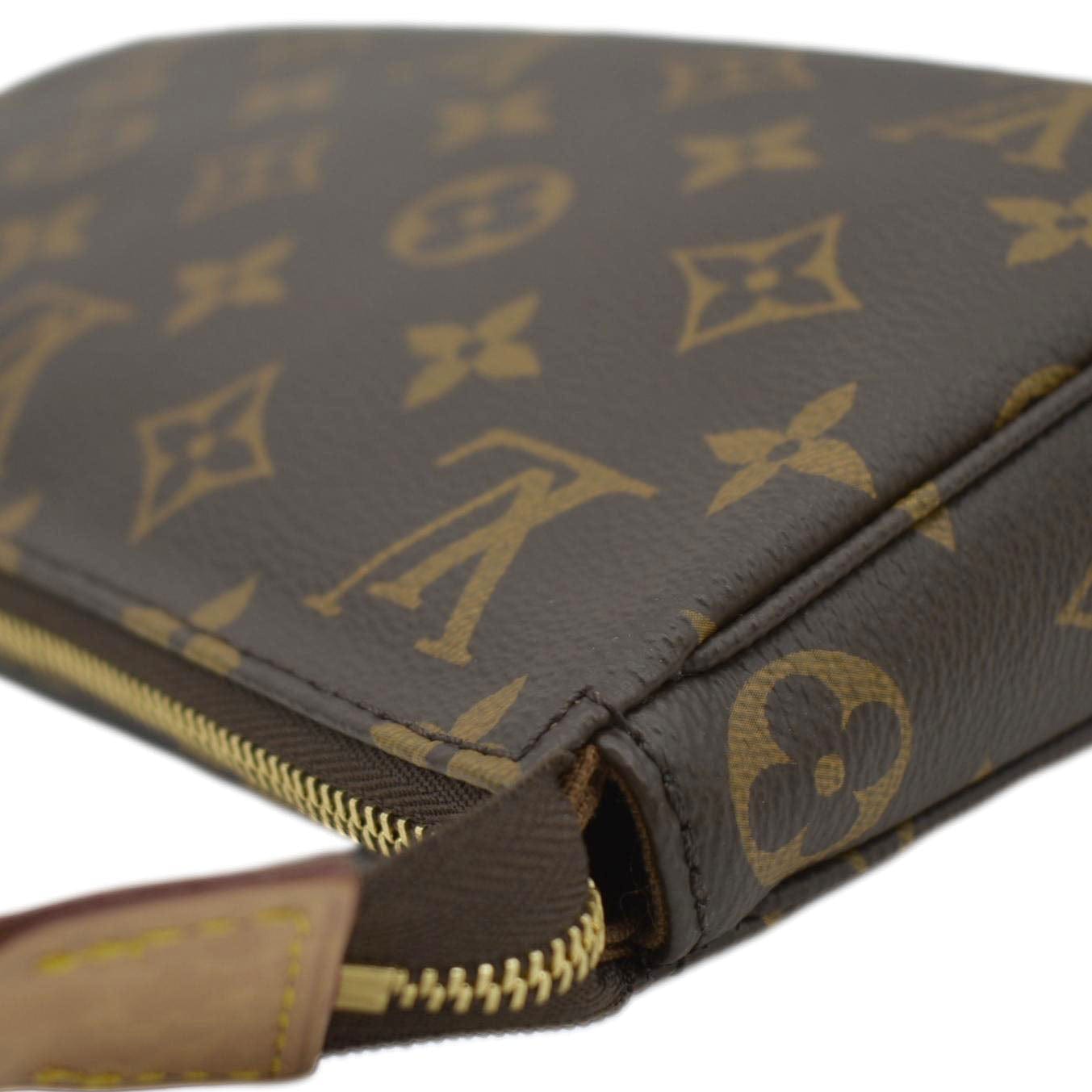Louis Vuitton ブラウンレザーポーチ 中古・古着通販】LOUIS VUITTON (ルイ ヴィトン) ポーチ ブラウン