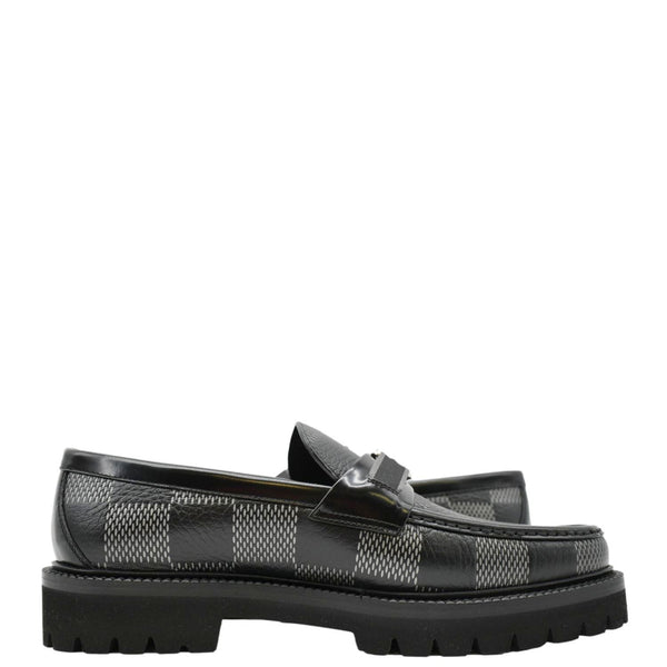 LOUIS VUITTON Major Loafer Damier Graphite Shoes Black US 9