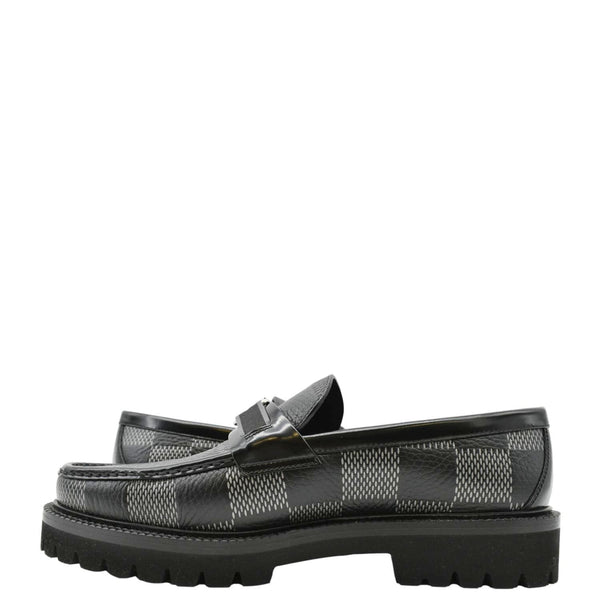 LOUIS VUITTON Major Loafer Damier Graphite Shoes Black US 9