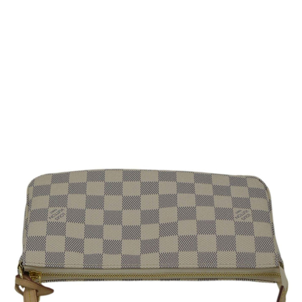 LOUIS VUITTON Damier Azur Pochette Accessories Pouch White