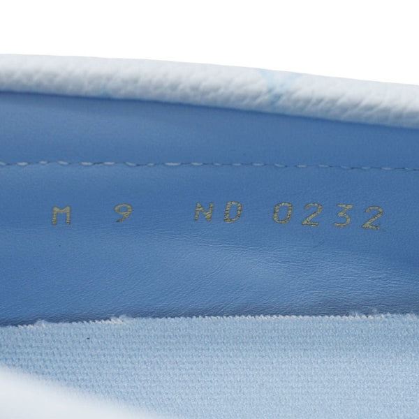 LOUIS VUITTON LV Racer Moccasin Perforated Leather Loafers Light Blue US(M) 9