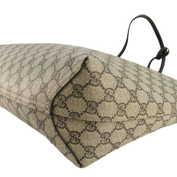 GUCCI Reversible Medium GG Supreme Canvas Tote Bag Dark Brown