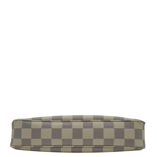 LOUIS VUITTON Damier Azur Pochette Accessories Pouch White