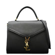YVES SAINT LAURENT Cassandra Top Handle Leather Shoulder Bag Black