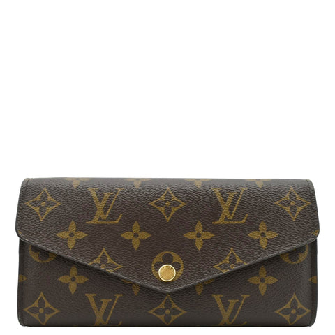 LOUIS VUITTON Sarah Monogram Canvas Wallet Brown