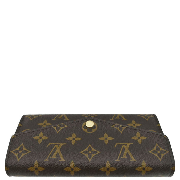 LOUIS VUITTON Sarah Monogram Canvas Wallet Brown