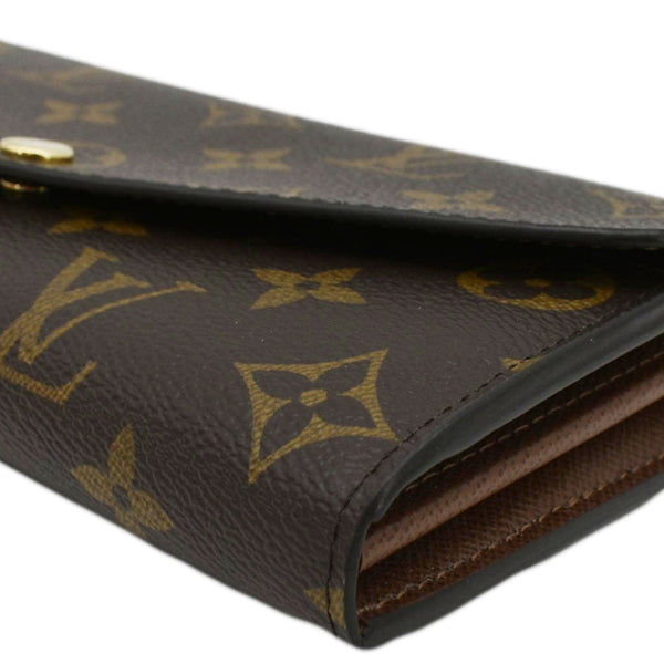 LOUIS VUITTON Sarah Monogram Canvas Wallet Brown