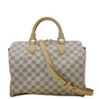 LOUIS VUITTON Speedy 30 Bandouliere Damier Azur Shoulder Bag White