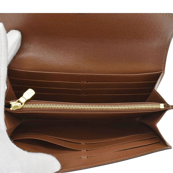 LOUIS VUITTON Sarah Monogram Canvas Wallet Brown