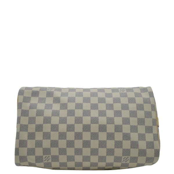 LOUIS VUITTON Speedy 30 Bandouliere Damier Azur Shoulder Bag White