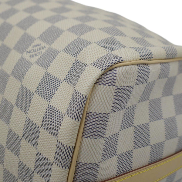 LOUIS VUITTON Speedy 30 Bandouliere Damier Azur Shoulder Bag White
