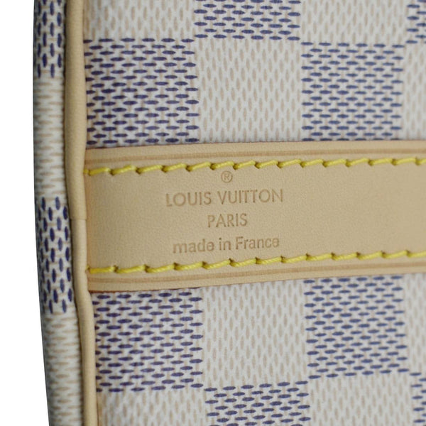 LOUIS VUITTON Speedy 30 Bandouliere Damier Azur Shoulder Bag White