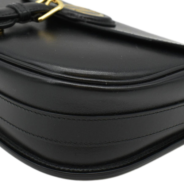 CHRISTIAN DIOR Bobby Medium Calfskin Leather Shoulder Bag Black
