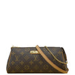 LOUIS VUITTON Pochette Eva Monogram Canvas Crossbody Bag Brown