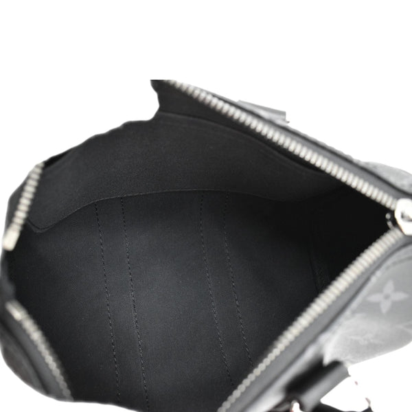 LOUIS VUITTON Keepall 25 Bandouliere Monogram Eclipse Reverse Canvas Crossbody Bag Black