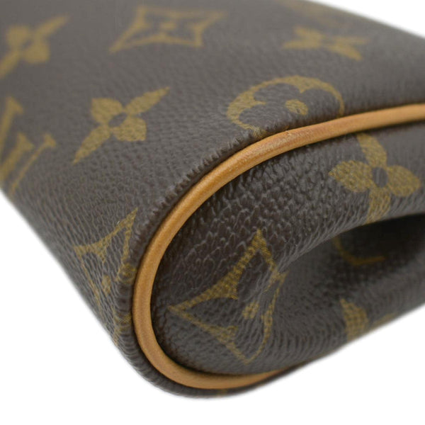 LOUIS VUITTON Pochette Eva Monogram Canvas Crossbody Bag Brown