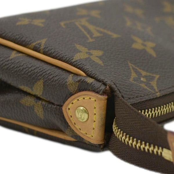 LOUIS VUITTON Pochette Eva Monogram Canvas Crossbody Bag Brown