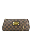 LOUIS VUITTON Pochette Eva Damier Ebene Shoulder Bag Brown