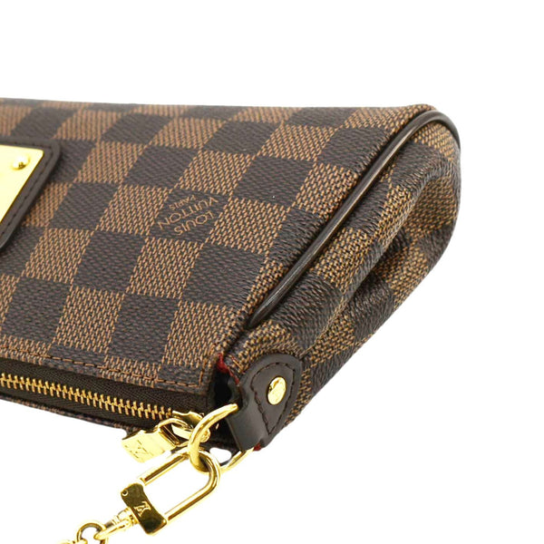 LOUIS VUITTON Pochette Eva Damier Ebene Shoulder Bag Brown