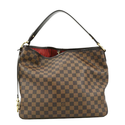 LOUIS VUITTON Delightful MM Damier Ebene Hobo Bag Brown