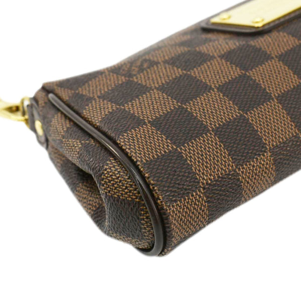 LOUIS VUITTON Pochette Eva Damier Ebene Shoulder Bag Brown