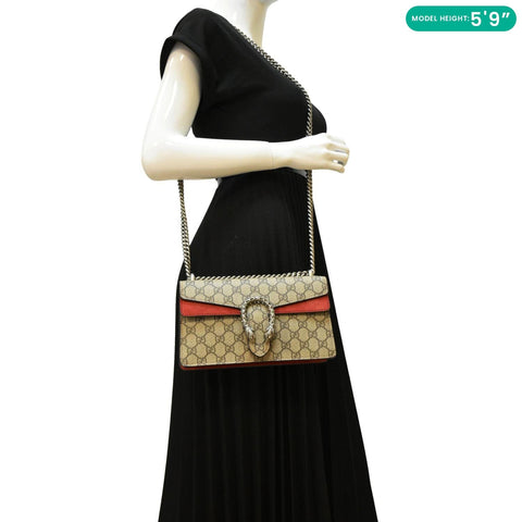 GUCCI Dionysus Small Shoulder Bag Beige  dummy look