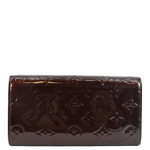 LOUIS VUITTON Sarah Vintage Vernis Leather Wallet Amarante
