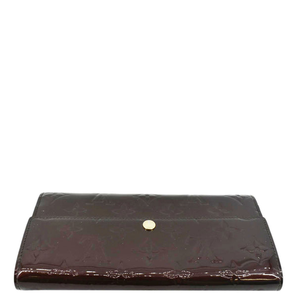 LOUIS VUITTON Sarah Vintage Vernis Leather Wallet Amarante